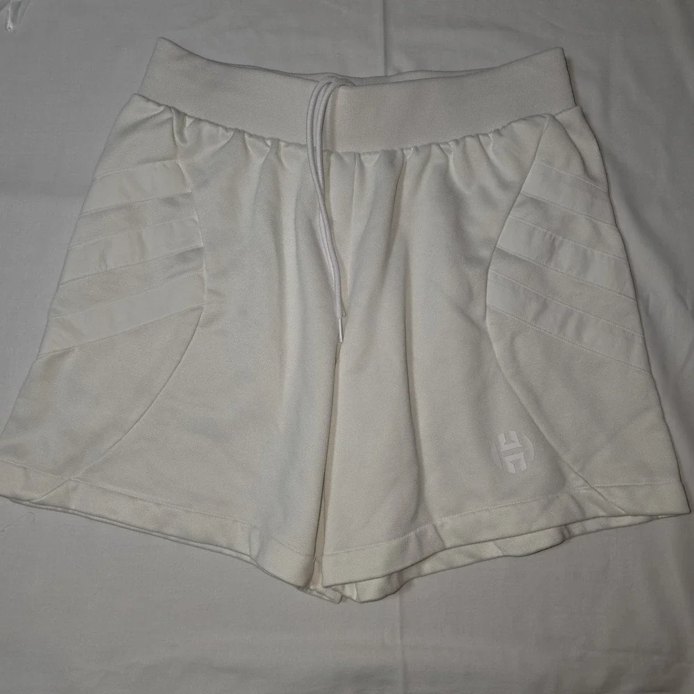 Adidas James Harden Travel Shorts Size Small White Elastic Basketball Comfort